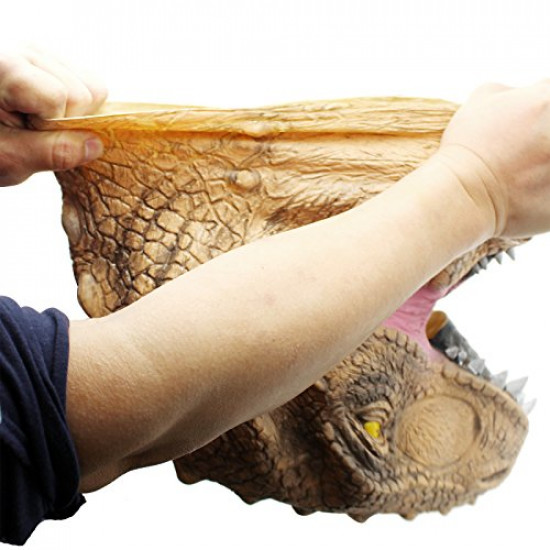 Máscara de Dinossauro Marrom