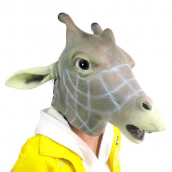 Máscara de Girafa Vinil Animal Luxo