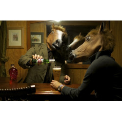 Máscara de Vinil Animal Cavalo Luxo