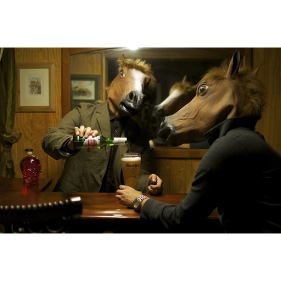 Máscara de Vinil Animal Cavalo Luxo Máscara de Vinil Animal Cavalo Luxo