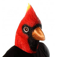 Máscara de Vinil Animal Pássaro Cardinal Luxo