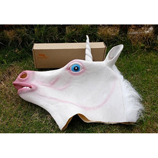 Máscara de Vinil Animal Unicórnio Luxo Máscara de Vinil Animal Unicórnio Luxo