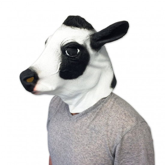 Máscara de Vinil Animal Vaca Luxo