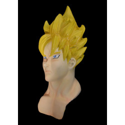 Máscara Goku Dragon Ball Z Super Saiyan God Anime Cosplay Amarela