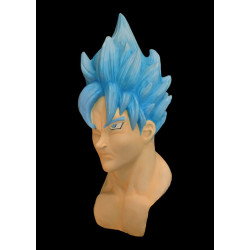 Máscara Goku Dragon Ball Z Super Saiyan God Anime Cosplay Azul