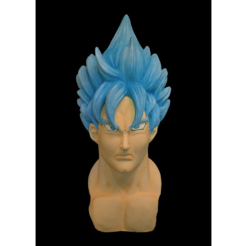 Máscara Goku Dragon Ball Z Super Saiyan God Anime Cosplay Azul Máscara Goku Dragon Ball Z Super Saiyan God Anime Cosplay Azul