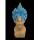 Máscara Goku Dragon Ball Z Super Saiyan God Anime Cosplay Azul