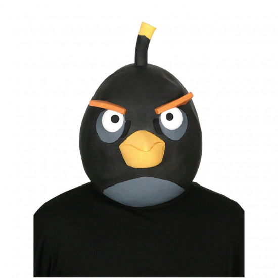 Máscara Latex Angry Birds Pássaro Preto
