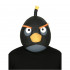 Máscara Latex Angry Birds Pássaro Preto