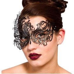 Máscara Mascarada Fantasma da Ópera Adulto Feminino Preta