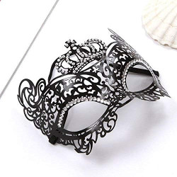 Máscara Mascarada Fantasma da Ópera Preta Adulto Feminino