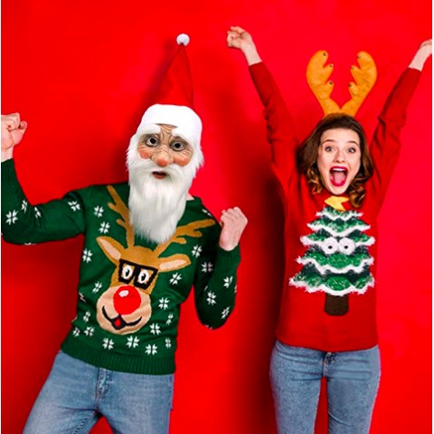 Máscara Papai Noel Adulto Máscara Papai Noel Adulto