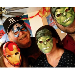 Máscaras dos Vingadores Hulk Thor Capitão América Homem de Ferro