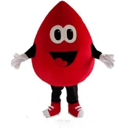 Fantasia Gota de Sangue Doador Luxo Mascote Fantasia Gota de Sangue Doador Luxo Mascote