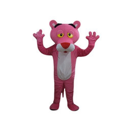 Mascote Pantera Cor-de-Rosa Luxo