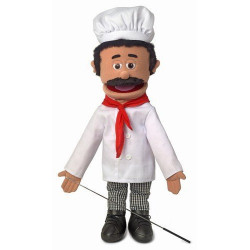 Boneco Fantoche Ventríloquo Chefe de Cozinha Luxo