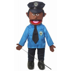 Boneco Fantoche Ventríloquo Policial Bill Luxo