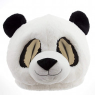 Cabeça Capacete Máscara Panda Pelúcia Luxo