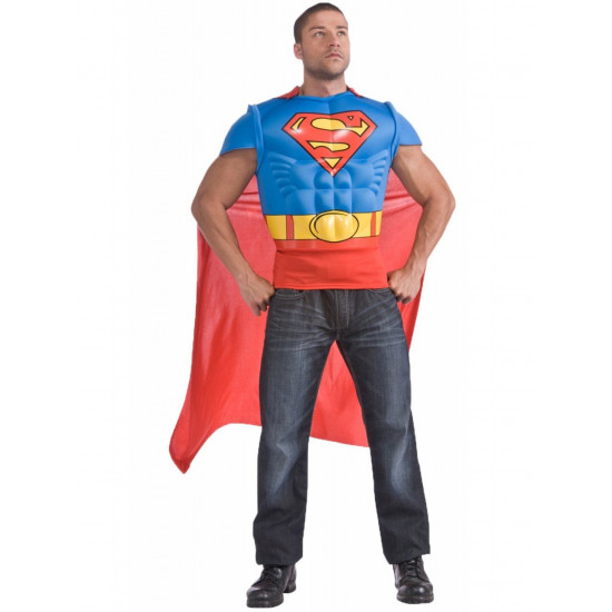 Camiseta Adulto do Superman Super Homem com Músculos