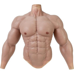 Camiseta Adulto Peito Musculoso Silicone