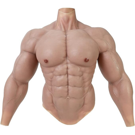 Camiseta Adulto Peito Musculoso Silicone Camiseta Adulto Peito Musculoso Silicone