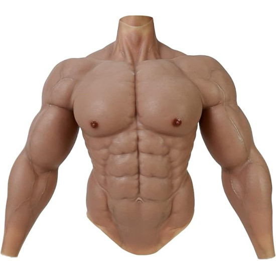 Camiseta Adulto Peito Musculoso Silicone Camiseta Adulto Peito Musculoso Silicone