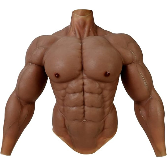 Camiseta Adulto Peito Musculoso Silicone Camiseta Adulto Peito Musculoso Silicone