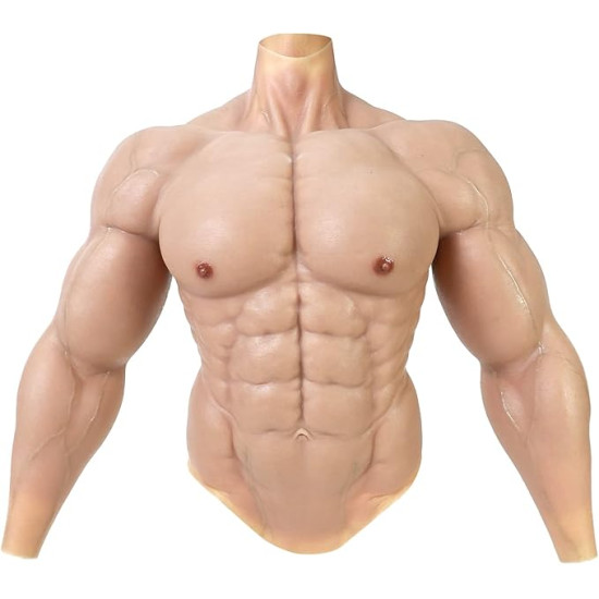 Camiseta Adulto Peito Musculoso Silicone Camiseta Adulto Peito Musculoso Silicone
