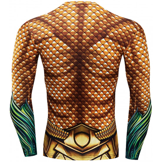 Camiseta Aquaman Adulto Longa Camiseta Aquaman Adulto Longa