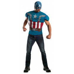 Camiseta Capitão América Adulto