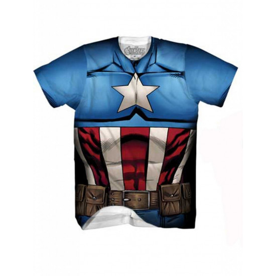 Camiseta Capitão América Adulto Atlética