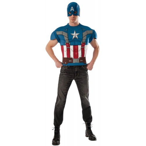 Camiseta Capitão América O Soldado do Inverno Adulto Luxo Camiseta Capitão América O Soldado do Inverno Adulto Luxo