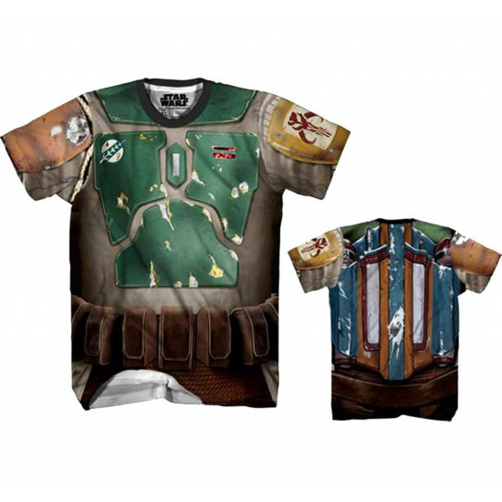 Camiseta do Boba Fett Adulto Atlética Camiseta do Boba Fett Adulto Atlética