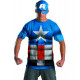 Camiseta e Máscara do Capitão América Os Vingadores Camiseta e Máscara do Capitão América Os Vingadores