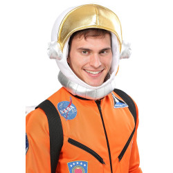 Capacete Astronauta Adulto de Luxo Tecido
