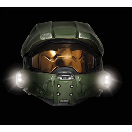 Capacete Halo 3 Luxo Adulto Luz Capacete Halo 3 Luxo Adulto Luz