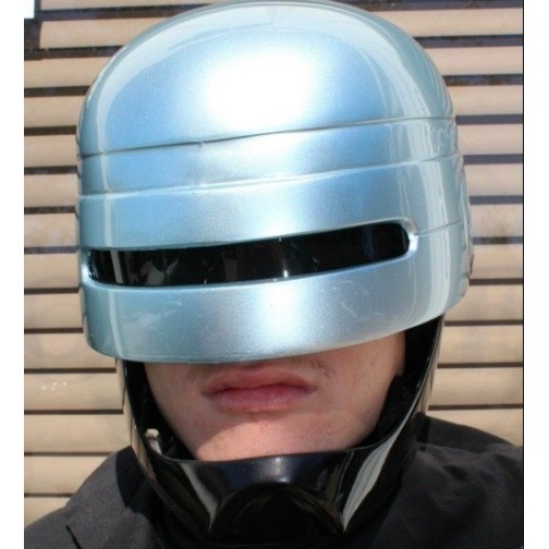 Capacete Robocop Luxo Prata Capacete Robocop Luxo Prata