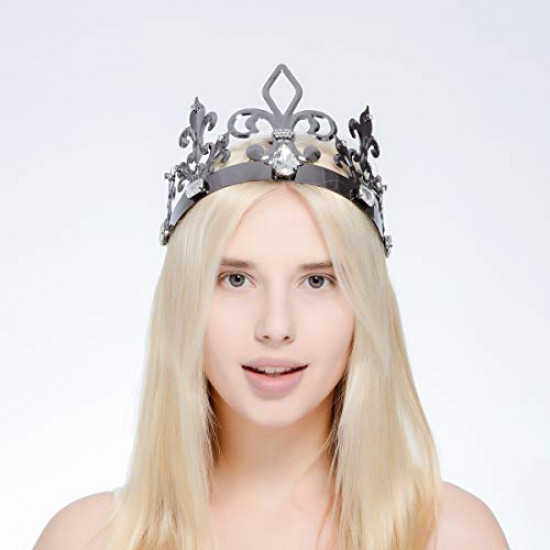 Coroa de Rei Luxo Prata Escura Coroa de Rei Luxo Prata Escura