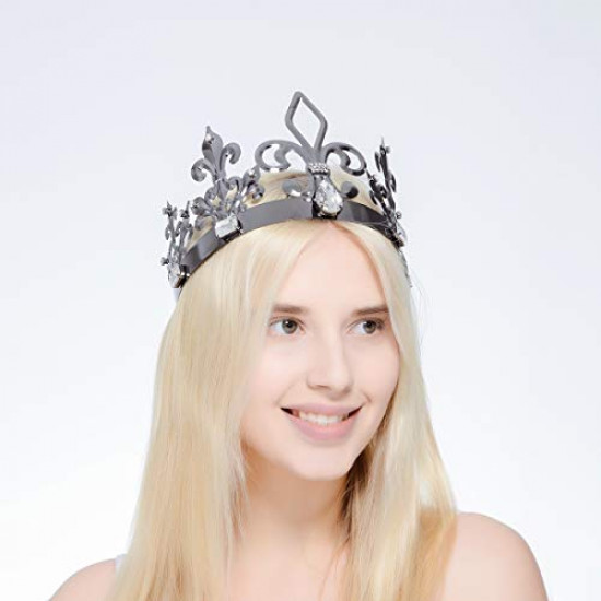 Coroa de Rei Luxo Prata Escura Coroa de Rei Luxo Prata Escura