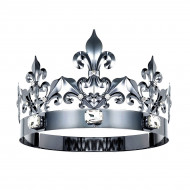 Coroa de Rei Luxo Prata Escurecida
