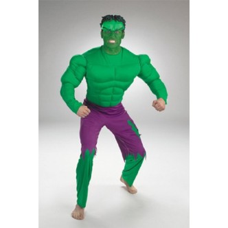 Fantasia Adulto Incrível Hulk com Músculo Luxo clássica Fantasia Adulto Incrível Hulk com Músculo Luxo clássica