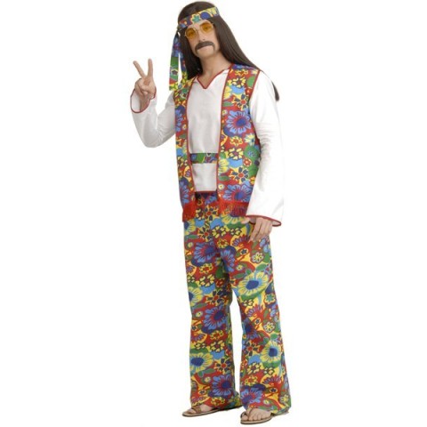 Fantasia Adulto Masculino Hippie anos 70 Fantasia Adulto Masculino Hippie anos 70