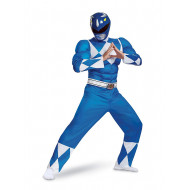 Fantasia Adulto Power Rangers Azul Luxo