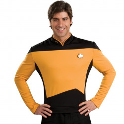 Fantasia Adulto Star Trek Amarelo Nova Geração