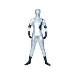 Fantasia Adulto Surfista Prateado Spandex
