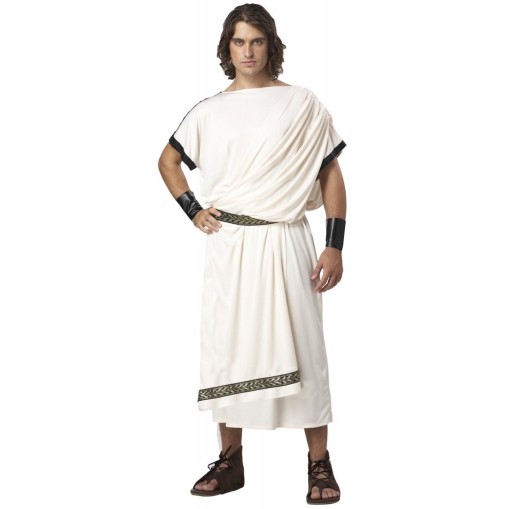 Fantasia adulto Toga Romana Luxo Fantasia adulto Toga Romana Luxo