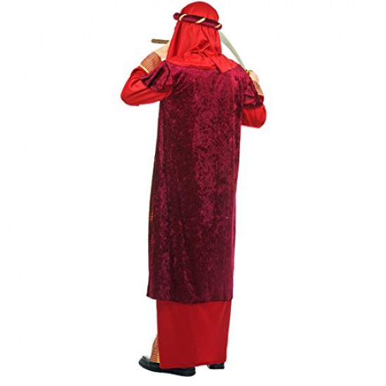 Fantasia Arabe Sheik Adulto Luxo Vermelha Fantasia Arabe Sheik Adulto Luxo Vermelha