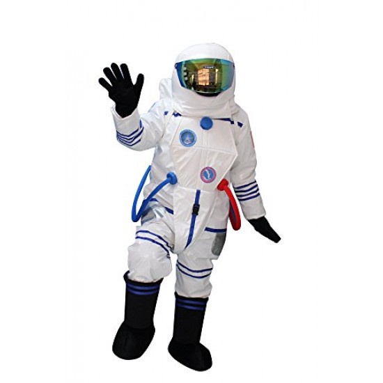 Fantasia Astronauta do Espaço Adulto Mascote Branco