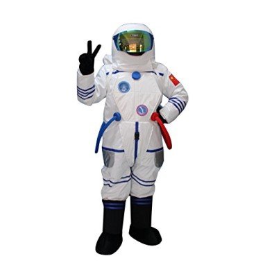 Fantasia Astronauta do Espaço Adulto Mascote Branco Fantasia Astronauta do Espaço Adulto Mascote Branco