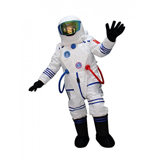 Fantasia Astronauta do Espaço Adulto Mascote Branco